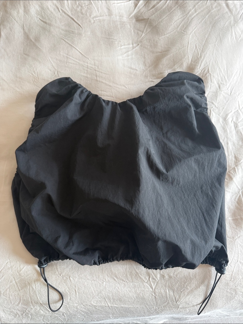 Zara black bubble top